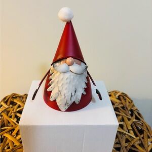 Red Santa Figurine with White Beard metal